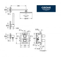 GROHE CUBE KIT DUCHA EMPOTRADO